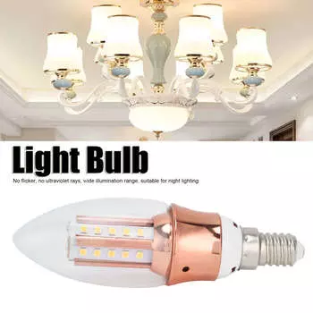 Лампа E14 хрустальная люстра 9 Вт светодиодная свечевидная лампа для дома, гостиной, теплый свет