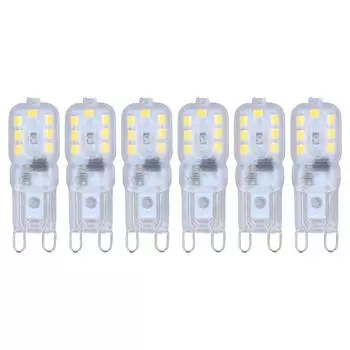Лампа G9 с регулируемой яркостью, защита глаз, энергосберегающая 14 светодиодов, 3 Вт, лампочка для люстры, настольная лампа, 6 шт. Natural Light 220V