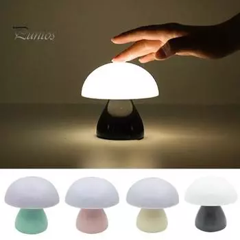 Лампа-гриб, маленькая ночная лампа, мягкое свечение, без мерцания, плавная регулировка яркости, перезаряжаемая, ночная лампа, украшение стола 5W светло-зеленый