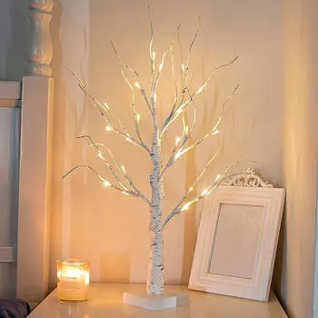 Лампа из березы Искусственная с подсветкой Свет Освещение для праздника Timer Model