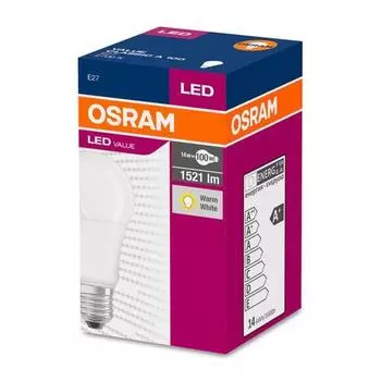 Лампа Osram Led Value Cla100 12W/100W 1521Lm E27 2700K Желтый свет