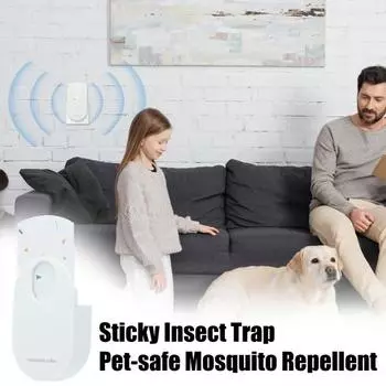 Лампа от комаров Ловушка для фруктовых мух с липкими подушечками Не содержит остатков Plug-Play Высокоэффективный УФ-сине-фиолетовый свет Ловушка для мух с вилкой европейского стандарта EU Plug