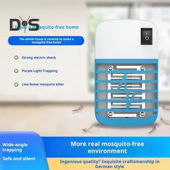 Лампа от комаров, подключаемый модуль для внутреннего использования, малошумная, безопасная в использовании, высоковольтная беспроводная лампа-ловушка для насекомых, москитная ловушка US Plug белый