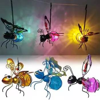 Лампа от насекомых на солнечной батарее, подвесная лампа от летающих насекомых, уличный светильник от насекомых, украшение для газона, летней вечеринки, свадьбы, декора