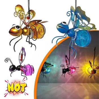 Лампа от насекомых на солнечной батарее, подвесная лампа от летающих насекомых, уличный светильник от насекомых, украшение для газона, летней вечеринки, свадьбы, декора