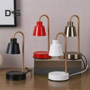 Лампа-подогреватель свечей с таймером, мягкое свечение, без мерцания, регулируемая яркость, ароматизированный восковой расплавитель, светодиодная прикроватная лампа, декор UK бронзовый