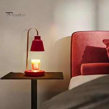 Лампа-подогреватель свечей с таймером, мягкое свечение, без мерцания, регулируемая яркость, ароматизированный восковой расплавитель, светодиодная прикроватная лампа, декор UK бронзовый