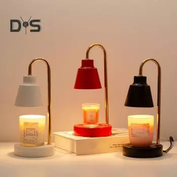 Лампа-подогреватель свечей с устойчивым основанием, диммером, функцией таймера, регулируемой ароматической воскотопкой, декоративной настольной лампой US Plug чёрный