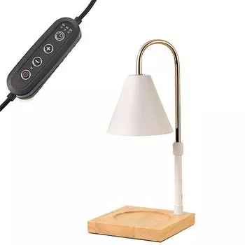 Лампа, регулируемая яркость/таймер и переключатель яркости, регулируемый по высоте ароматический подогреватель свечей, фонарь для больших/коротких свечей, белый, затемнение + синхронизация