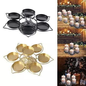 Лампа «Семь звезд» для домашнего стола, центральный элемент, подсвечник для чайной свечи «Лотос», латунный подсвечник «Лотос», настольное украшение для дома золотой