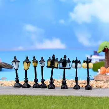 Лампа Уличный фонарь DIY Craft Смола Фигурки Микро Ландшафтные Украшения Сказочный Сад Миниатюра 02