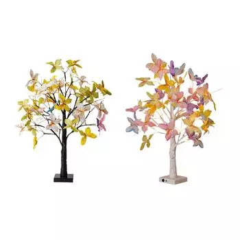 Лампа в виде бабочки LED Береза Цветная лампа в виде бабочки Декоративное украшение One Size чёрный