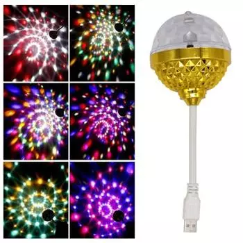 Лампа-вспышка Красивая круглая, вращение на 360 градусов, экологически чистое перезаряжаемое освещение, материал PP, RGB, USB-шар, сценический светильник, аксессуары для дома