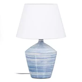 Lampe de bureau 30,5 x 30,5 x 44,5 cm Cramique Bleu Blanc