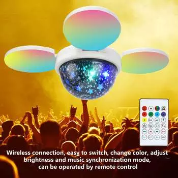 Лампочка-динамик энергосберегающая RGB цветная лампа 48 Вт E27 головка лампы дистанционное управление мягкое осветительное оборудование 85 В-265 В