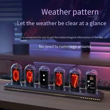 Лампочка накаливания, рассеянный свет, календарь с часами, полноцветная матрица IPS, режим «сделай сам», 3 режима освещения чёрный