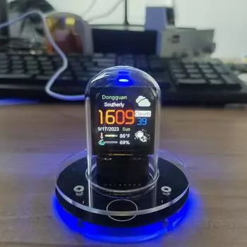 Ламповые часы Smart Wifi Glow Diy Ламповые часы в стиле киберпанк Цифровые настольные часы Визуальный дисплей Изменяемое автоматическое обновление