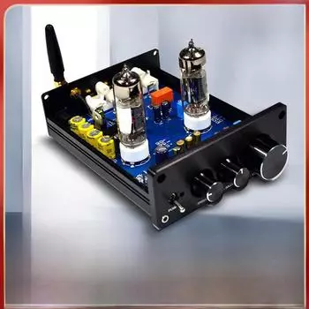 Ламповый предусилитель 6J5 с Bluetooth 4.2/5.0 APTX, регулировкой высоких и низких частот. 4.2 Bluetooth серебряный