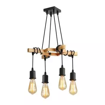 Лампы Деревянные люстры для спальни Современные люстры Люстры Люстры из натурального бревна Люстры для фермерского дома Регулируемые люстры с несколькими головками