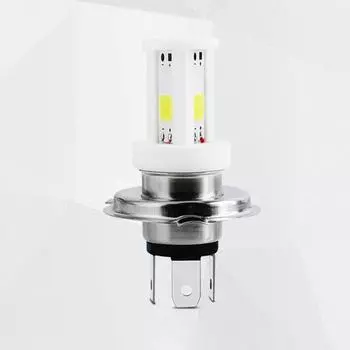 Лампы для фар мотоцикла H4 Led 3 Sides Cob Moto Lights High Low Beam Аксессуары для мотоциклов Керамические светодиоды 12 В