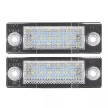 Лампы для номерного знака автомобиля, автомобильные аксессуары, 2 шт., светодиодный светильник для номерного знака для VW Passat со встроенным декодером V-03060527