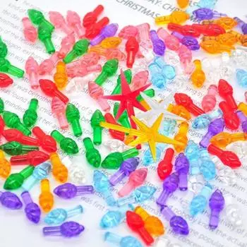 Лампы рождественской елки и звезды пластиковые мерцают световые украшения для огней рождественской елки 100pcs