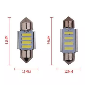 Лампы Светодиодная лампа Подсветка номерного знака Модифицированная белая 12В 36mm