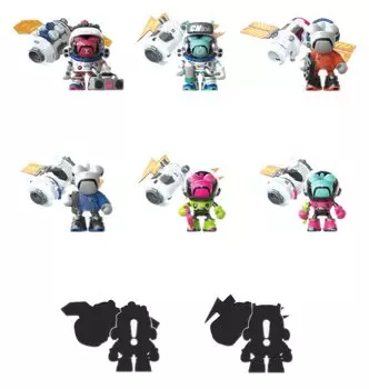 LAMTOYS WAZZUP BABY x CASC SPACE206 серия торговых фигурок КОРОБКА из 6 ПВХ и АБС