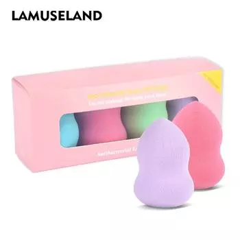 LAMUSELAND Beauty Foundation Soft Sponge Powder Cosmetic Puff Tool (4 шт.) #1104