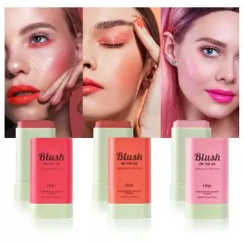 Lamuseland Румяна-стик для губ и щек 2 в 1 на бальзаме для матового макияжа лица