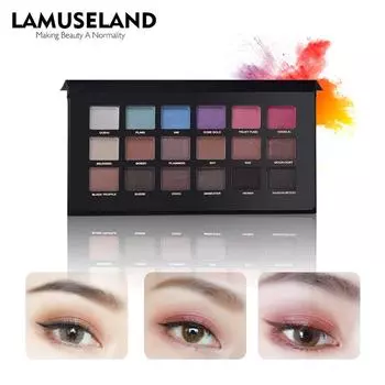 LAMUSELAND Тени для век Блестящие матовые тени для век Стойкий макияж - 18 цветов J0001