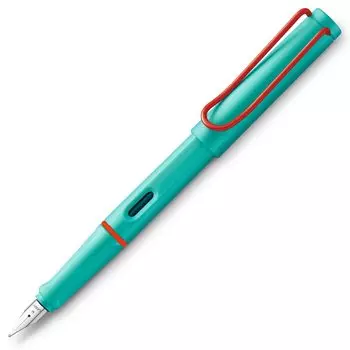 LAMY Fountain Pen M Medium Point Safari Aquamarine Red Clip Limited Genuine Imported Product L21AQR-M