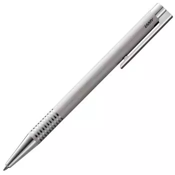 LAMY logo Brushed ballpoint pen Elegant and durable stainless steel ballpoint pen Line width M Large capacity refill black LAMY M 16 included - - -