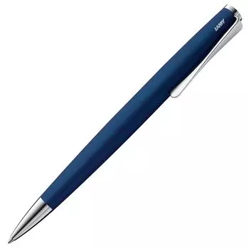 Шариковая ручка LAMY studio Imperial Blue Шариковая ручка с элегантным корпусом из нержавеющей стали Клип-пропеллер Стержень большой емкости Ширина линии M Черный LAMY императорский голубой