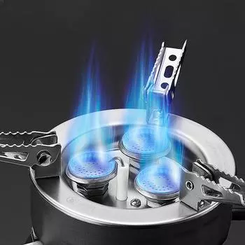 Lan Huo Трехзвездочная плита с медным сердечником, походная печь, портативная складная ветрозащитная печь, оборудование для пикника, трехжекторная плита, кассетная плита 6800