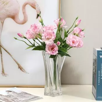 LAN Kwai Fong Linglong Platycodon Цветок Моделирование Цветка Гостиная Декоративные Цветочные Украшения Поддельные Цветы Реквизит Для Фотографии 44cm белый