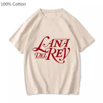 Лана Дель Рей Harajuku Повседневная футболка с аниме Хип-хоп Манга/футболка с изображением комиксов Милая футболка из 100% хлопка с принтом Мужская/Женская футболка XS белый
