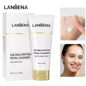 LANBENA Очищающее средство для лица с полипептидами 24K 100г 100g