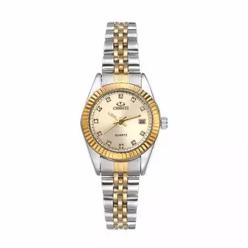 Lancardo Couple Watch, женские часы, браслет из нержавеющей стали, водонепроницаемость 3ATM, японский кварц, светящаяся шкала, светящаяся стрелка, календарь, бриллиант,
