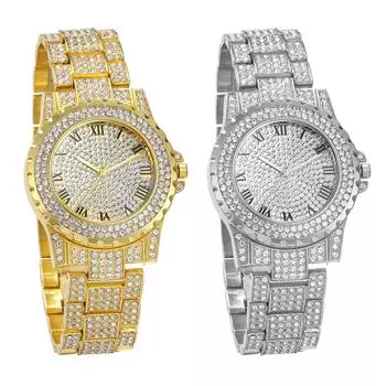 Lancardo Мужские часы Бренд Роскошь Бриллиантовый Римский Цифры Циферблат Водонепроницаемый Нержавеющая Сталь Рождественские Наручные Часы Relogio Masculino