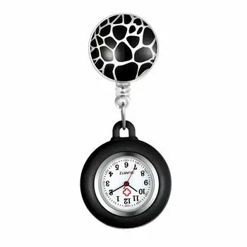Lancardo Nurse Watch Силиконовые часы Аналоговые клипсы Растягивающийся корпус для часов медсестры Съемные карманные часы Подарок