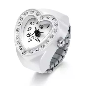 Lancardo Ring Heart Clock Ring Watch One Size Подходит Большинству Мужские и Женские Аналоговые Часы-Кольцо Легко Смотреть Повседневные Аксессуары