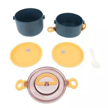 Ланч-бокс 1,6 л большой емкости двухслойный пищевой контейнер для микроволновки герметичный портативный пищевой контейнер