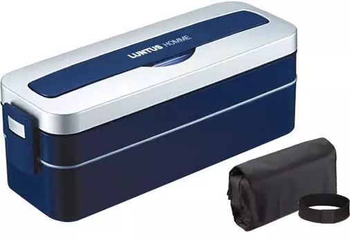 Ланч-бокс Asbel Lantus 800 мл, серебристый, с сумкой, ширина x глубина x высота, 2 яруса, MC-T800C 22,6 см 8,0 см 8,2 см