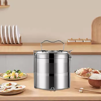 Ланч-бокс Bento Box Snack с набором столовых приборов, вакуумная термоконтейнер для еды для взрослых 2 tier