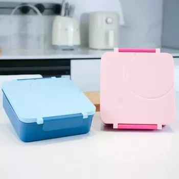 Ланч-бокс Bento из нержавеющей стали с 4 отделениями, устойчивый к протечкам, не содержащий бисфенол-А, многоразовый розовый