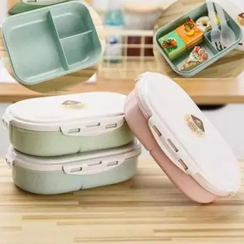 Ланч-бокс Bento, контейнер для пикника, фруктов, ящик для хранения с вилкой, ложкой для детей и взрослых