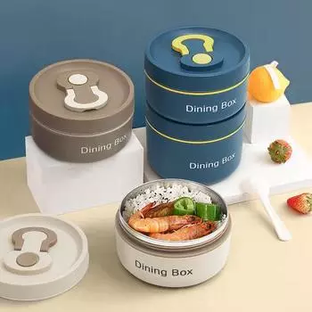 Ланч-бокс большой емкости, 650 мл/350 мл, герметичный, зеркальный, полированный, пищевой, с хорошей герметичностью, сохраняет свежесть, штабелируемый, термостойкий, для пищевых продуктов 650ml бежевый