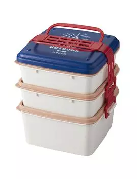 Ланч-бокс BRUNO 3-х уровневый темно-синий BHK092-NV