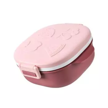 Ланч-бокс для дома, офиса, школы, 400 мл, контейнер для еды из нержавеющей стали, контейнеры для переноски, контейнеры для хранения еды розовый